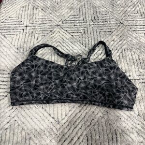 Lululemon Athletica Black and Gray Patterned Bra